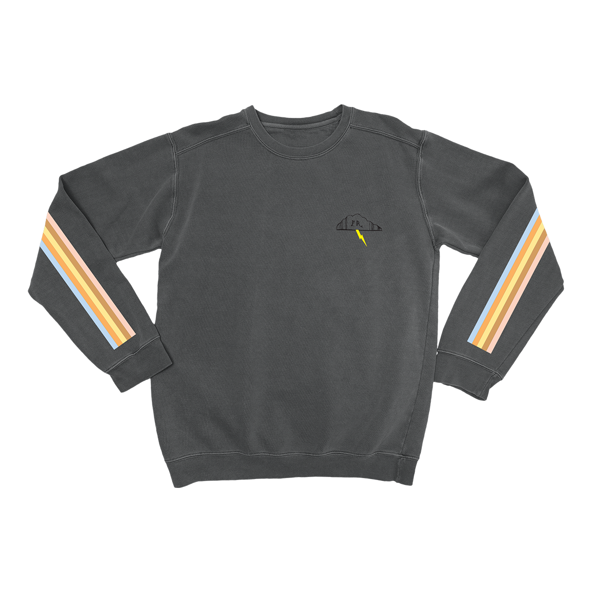 Rainbow sleeve sweatshirt deals